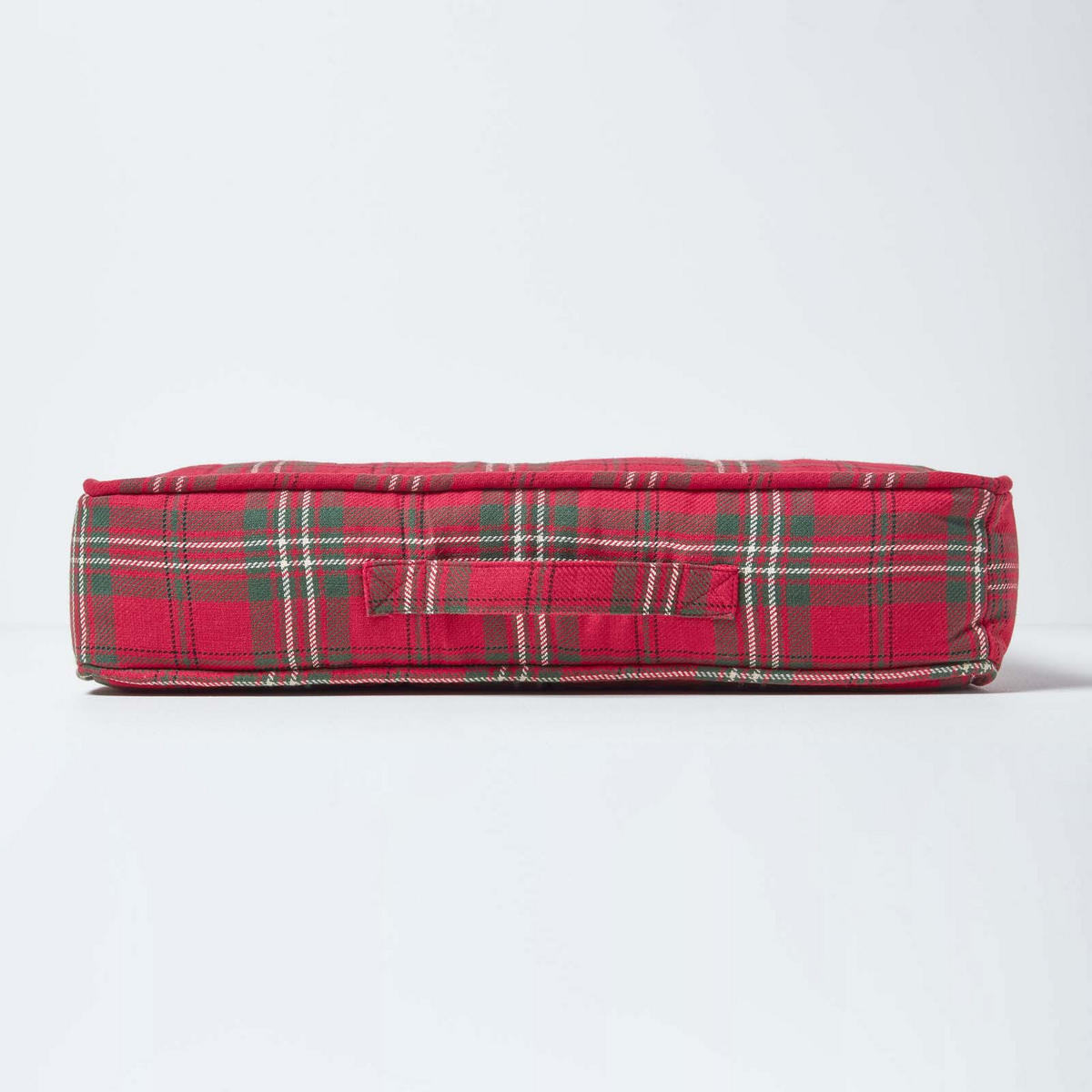 SITZKISSEN rot-grün kariert 50/50/10 cm – Baumwolle - Rot, Textil (50/50/10cm) - Homescapes