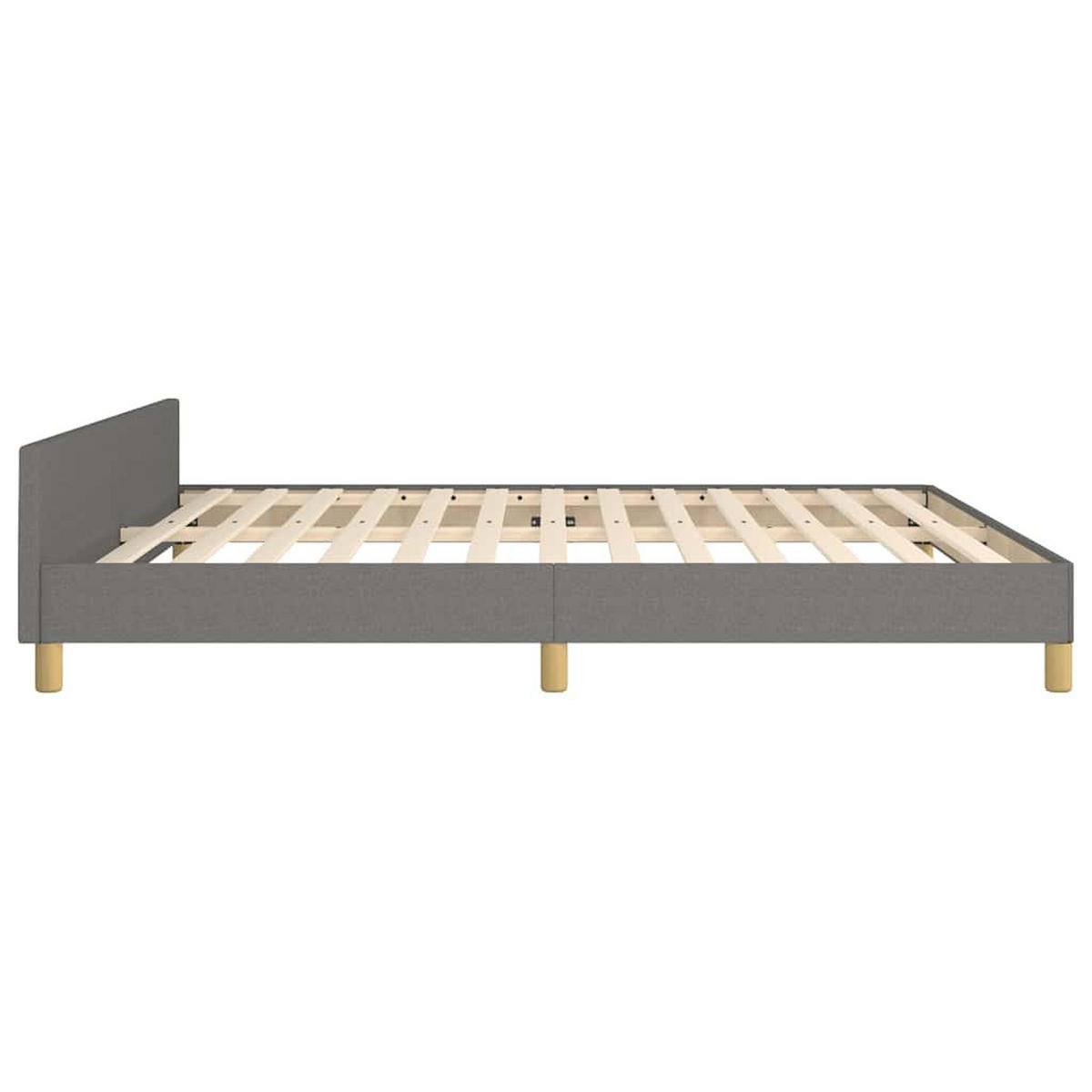 BETTGESTELL Ohne Matratze Dunkelgrau 180/200 Cm Stoff - Grau, Holz (180/200cm) - vidaXL