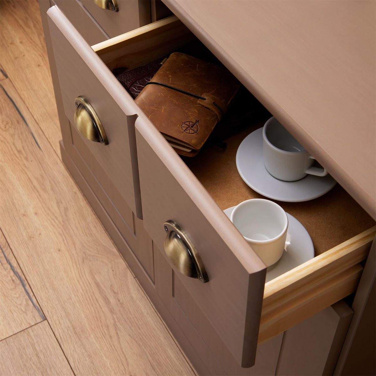 KOMMODE PARIS - Taupe, Holz (91/78/39cm) - IDIMEX