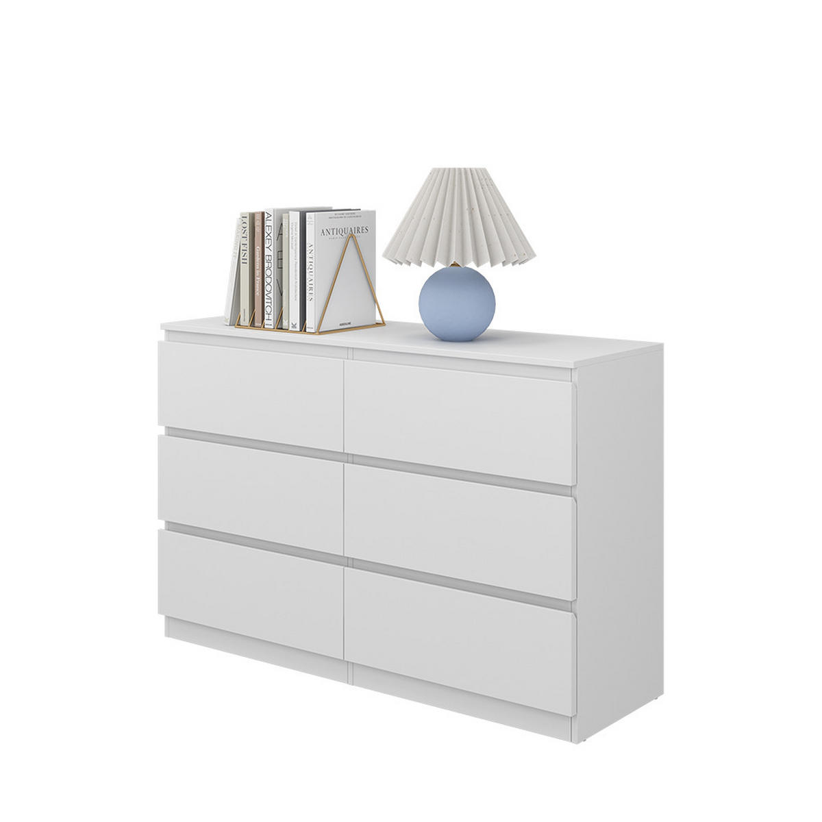 KOMMODE Calisto Weiß 120 x 78.5 cm - Weiß, Holzwerkstoff (39/78.5/120cm) - Vicco