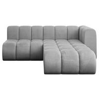 ECKSOFA modulares Sofa Darnel-L1 - 205x177x70 cm Grau - Hellgrau, Holzwerkstoff/Textil (205/177cm) - ALTDECOR