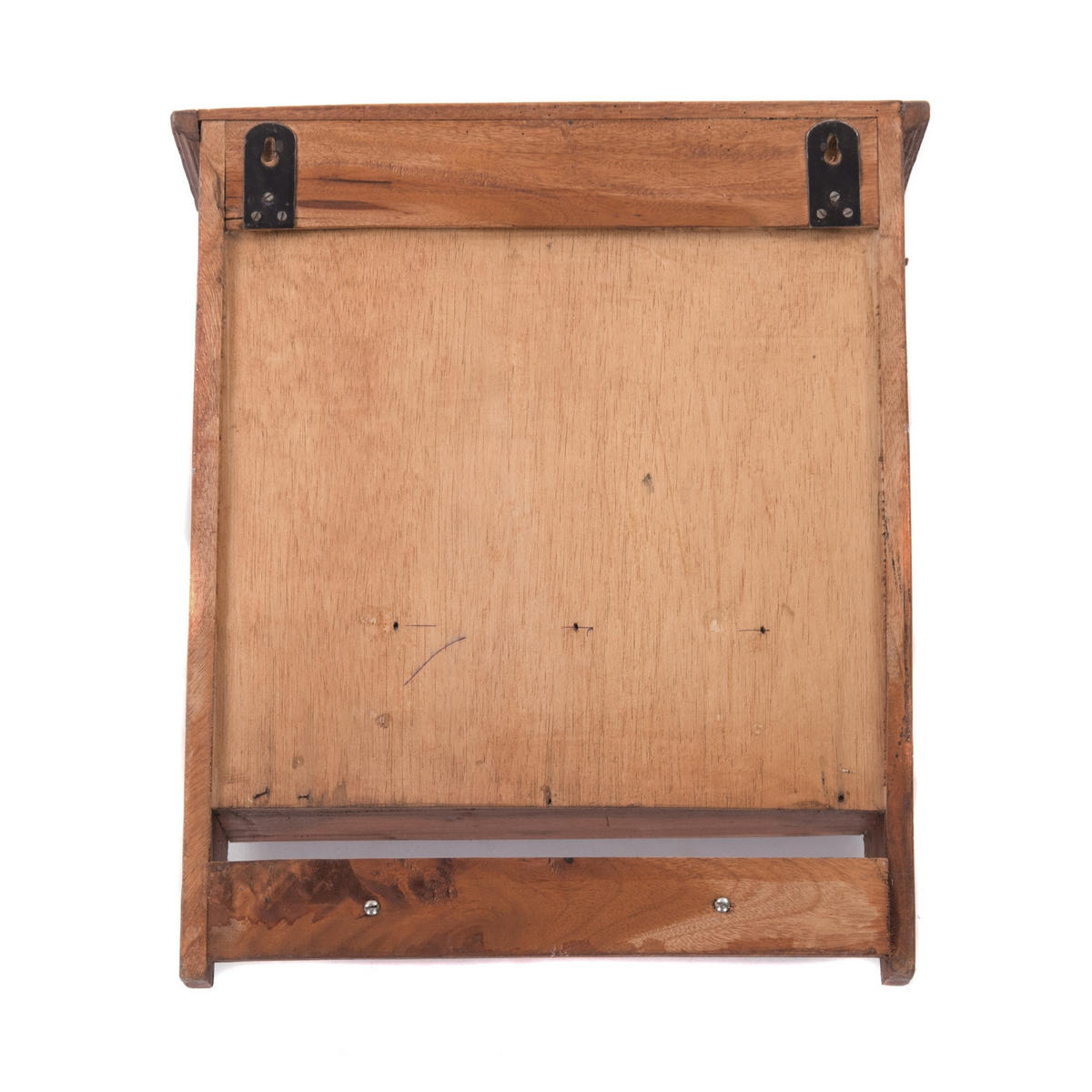 WANDREGAL Granja Mahagoni Holz, 2 Schubladen und Haken braun - Naturfarben, Holz (40/47/17cm) - DESIGN DELIGHTS