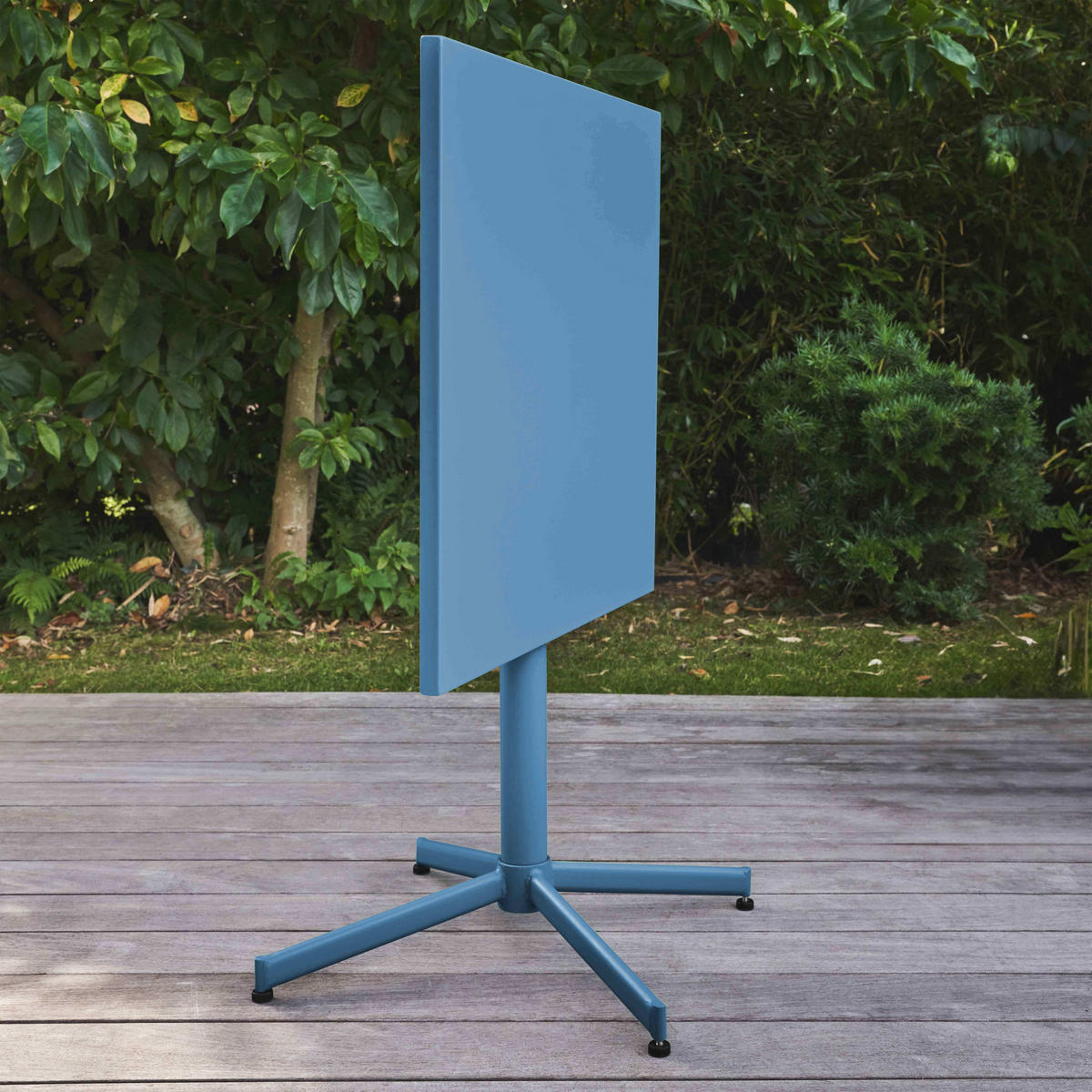 GARTENTISCH , klappbar, Pazifikblau - Dunkelblau, Metall (70/70/72cm) - Oviala