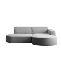 ECKSOFA Designer MODENA STUDIO stoff Dicker cord Poso Silber Rechts - Silberfarben, Holzwerkstoff/Textil (236/165cm) - Kaiser Möbel