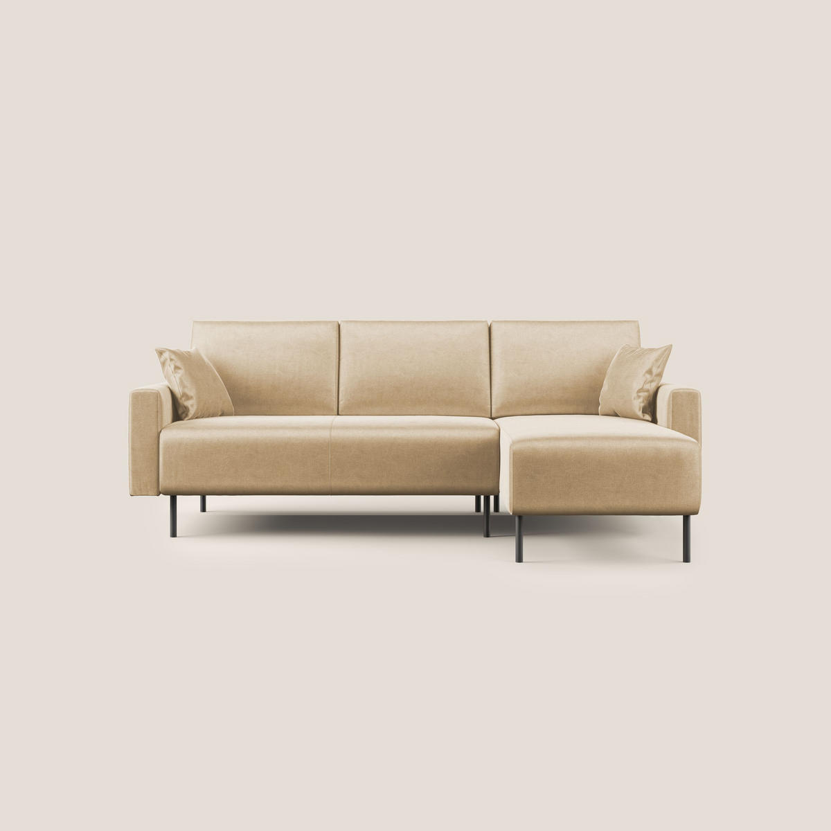 ECKSOFA Arthur - Beige, Textil (224/91cm) - Divani.store