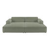 BIG SOFA SAMU Dunkelgrün Cord - Dunkelgrün/Schwarz, Textil (256/72/168cm) - KAWOLA