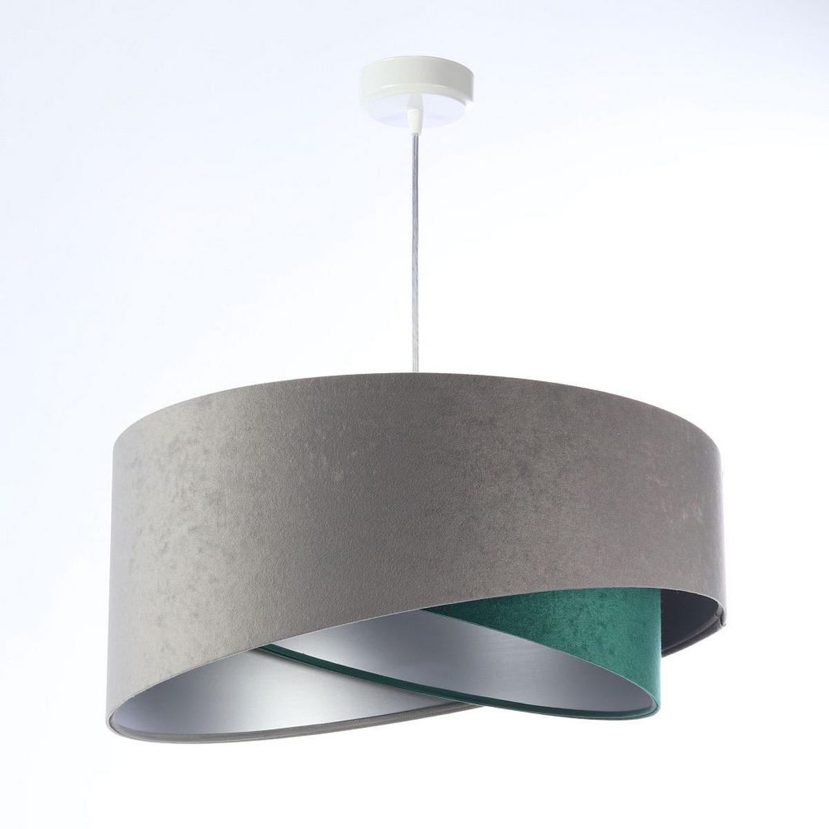 HÄNGELEUCHTE Grau 50/23 cm - Grün, Kunststoff (50/1/23cm) - ONZENO