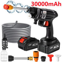 HOCHDRUCKREINIGER 50Bar, Schwarz, kabellos für Makita 21V Batterie mit 30000mAh Batterie - Schwarz, Metall (41.5/23cm) - Coonoor