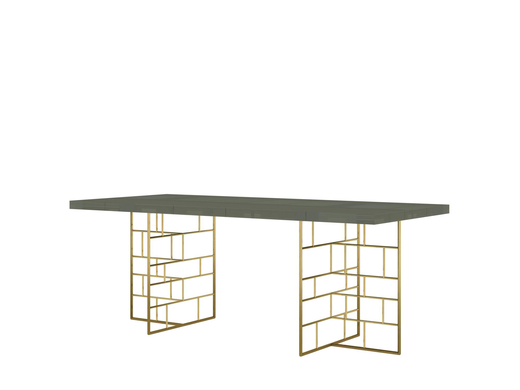 ESSTISCH ROSE HILL Grün 200x90x76 cm - Grün, Holzwerkstoff (90/200/76cm) - FURNLUX