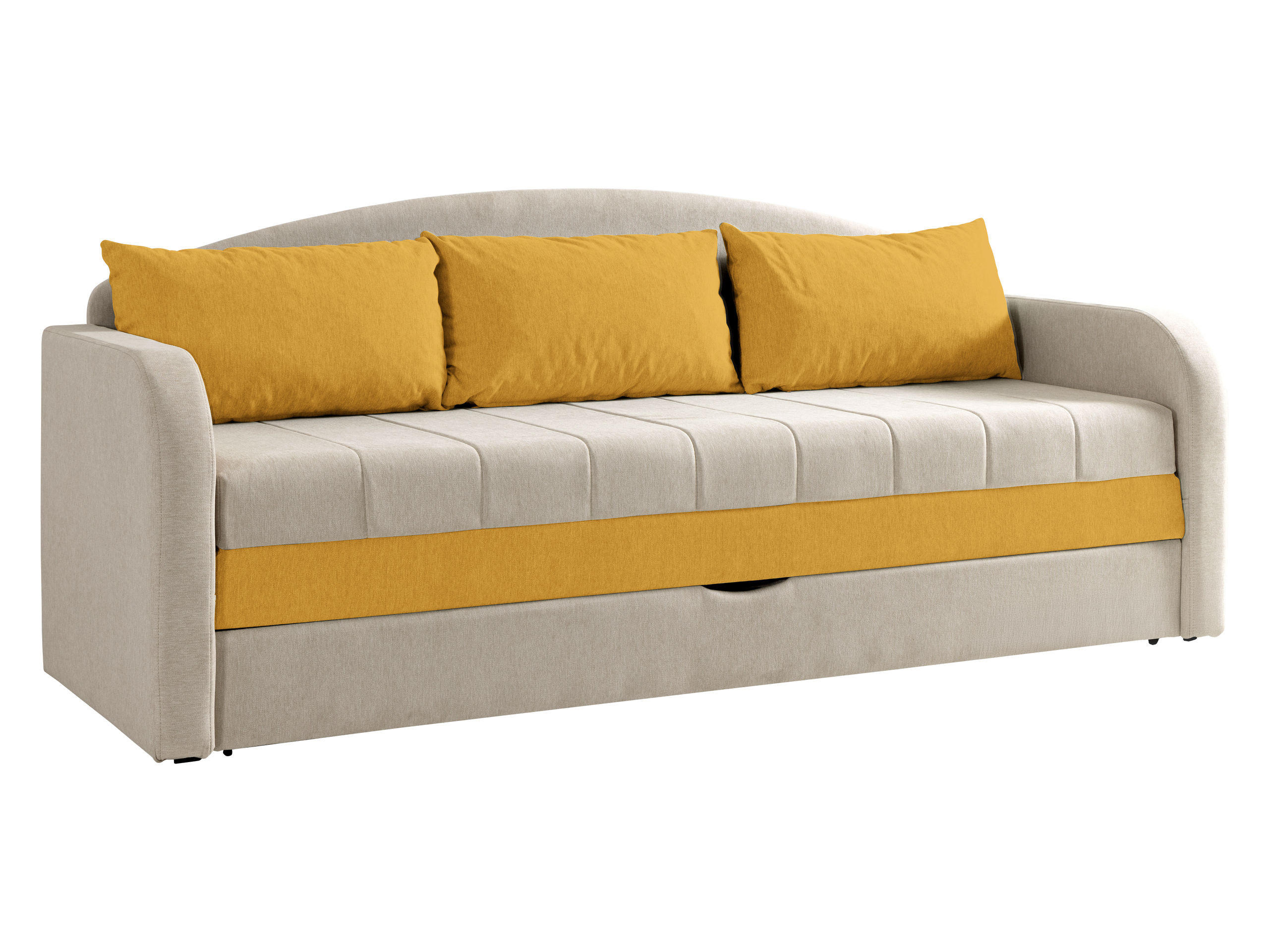 Mirjan24 Schlafsofa Beige, Gelb 208x86x76 cm