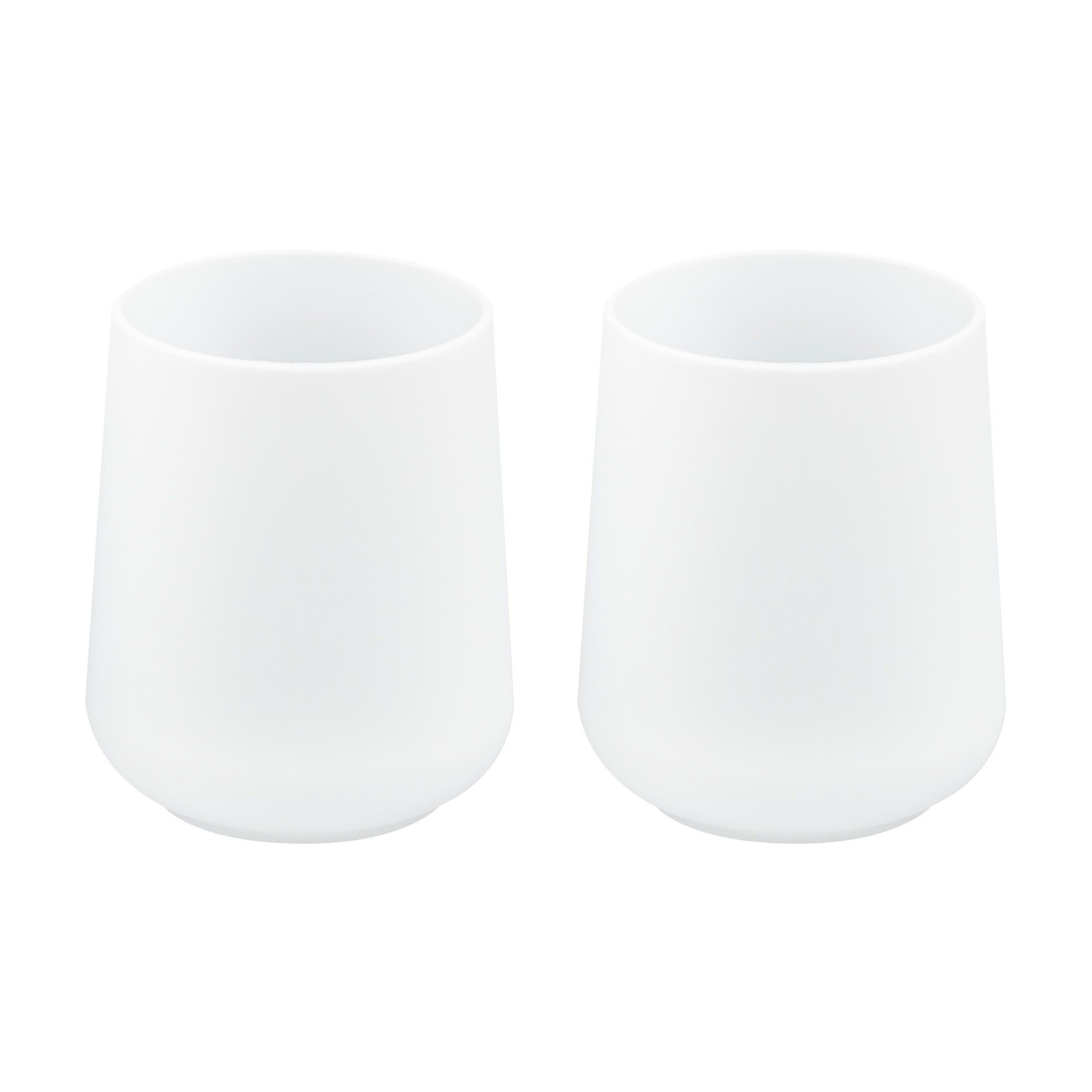 BECHER-SET TESERO 2tlg., Soft-Touch, weiß - Weiß, Kunststoff (8.5/10.5/8.5cm) - eluno