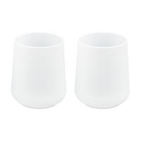 BECHER-SET TESERO 2tlg., Soft-Touch, weiß - Weiß, Kunststoff (8.5/10.5/8.5cm) - eluno