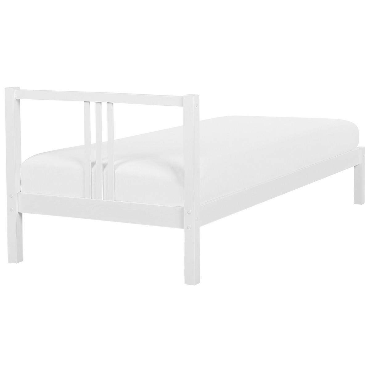 BETT mit Lattenrost 90/200 cm Weiß Vannes - Weiß, Holz (90/200cm) - Beliani