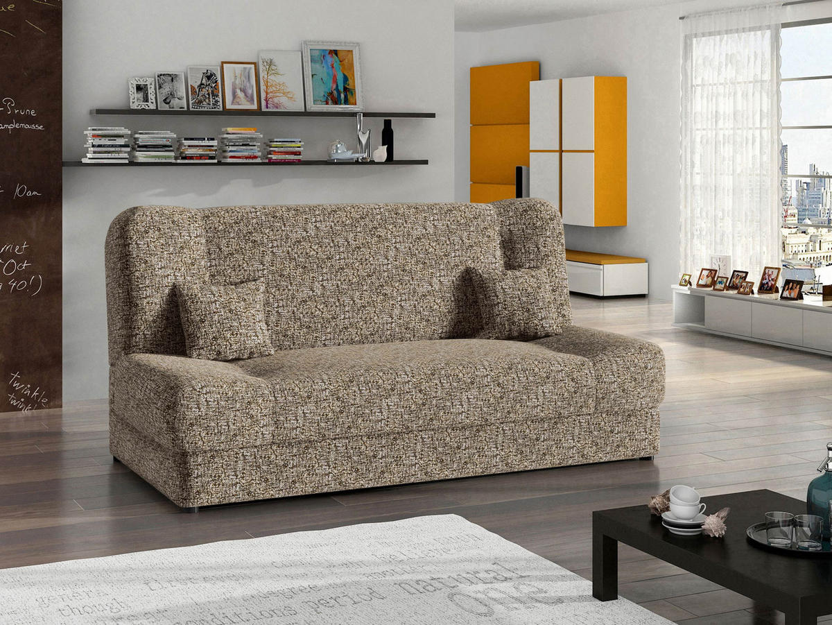 SCHLAFSOFA Jonas - Beige, Holz/Textil (195/86/87cm) - MIRJAN24