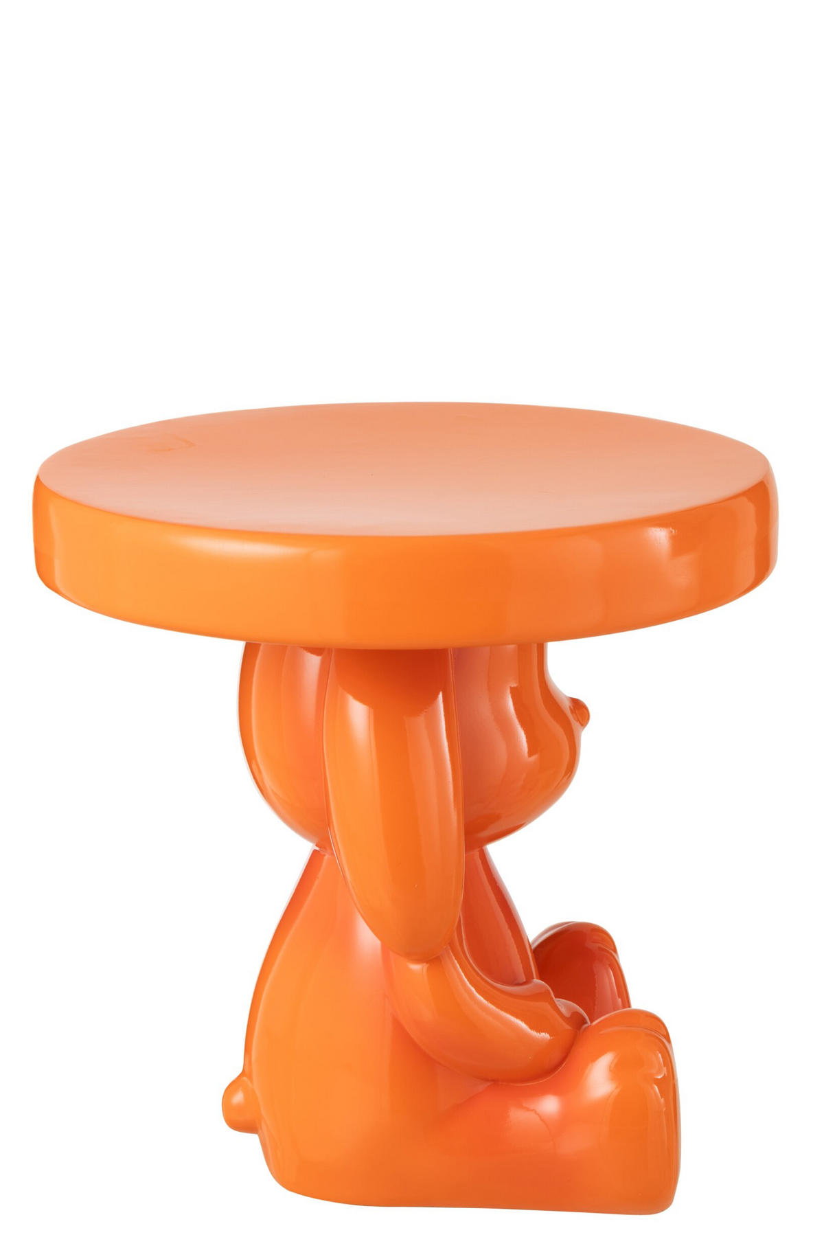 BEISTELLTISCH BÄR - Orange, Glas/Naturmaterialien (35/35/35cm) - J-Line
