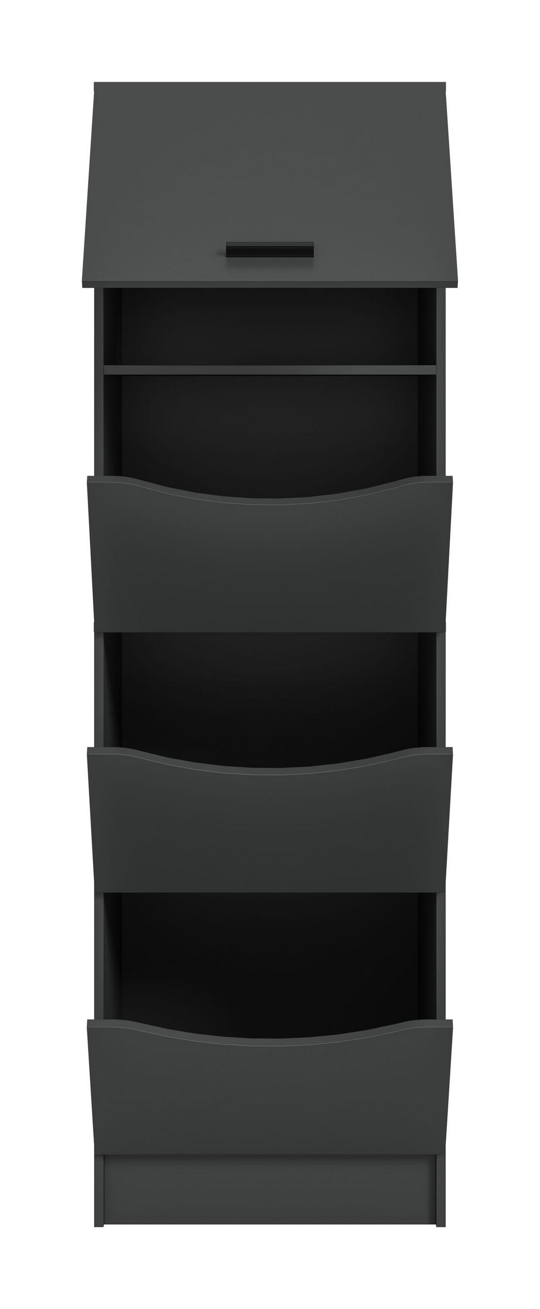 WÄSCHESCHRANK Mixx (B/H/T: ca. 60/195/68 cm) in anthrazit/anthrazit - Anthrazit, Holzwerkstoff (60/195/68cm)