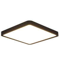 LED-DECKENLEUCHTE Energie 23/23/2 cm - Schwarz, Kunststoff (23/23/2cm) - Nettlife