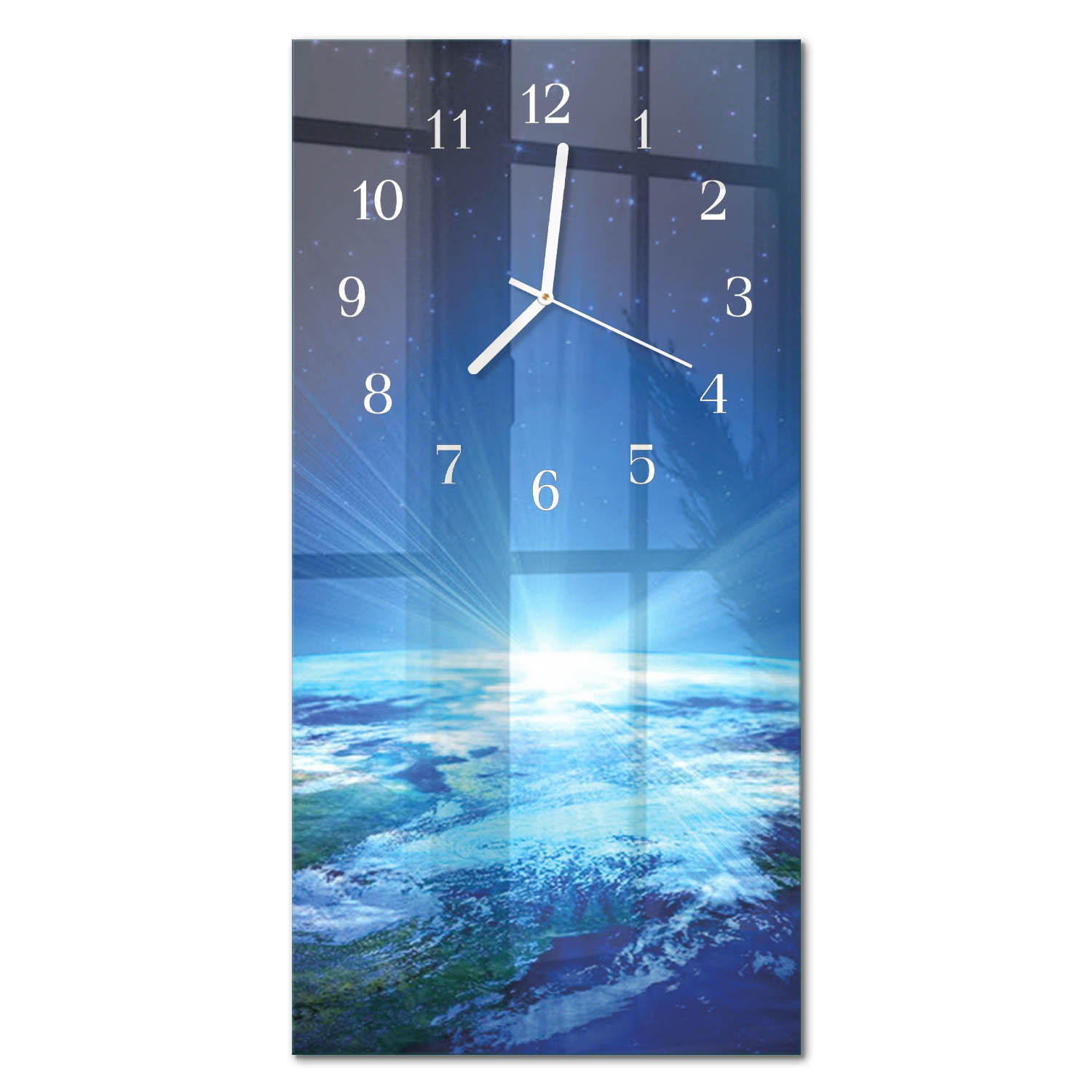 WANDUHR 30x60 cm - Gras - Blau, Glas (30/60/0.4cm) - TULUP