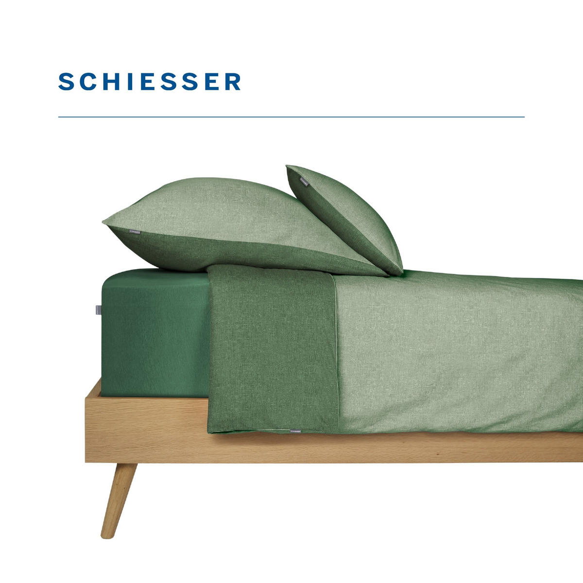 BETTWÄSCHESET Doubleface - Renforcé - 2-teilig - 135 x 200 cm - Grün - Grün, Textil (135/200cm) - SCHIESSER