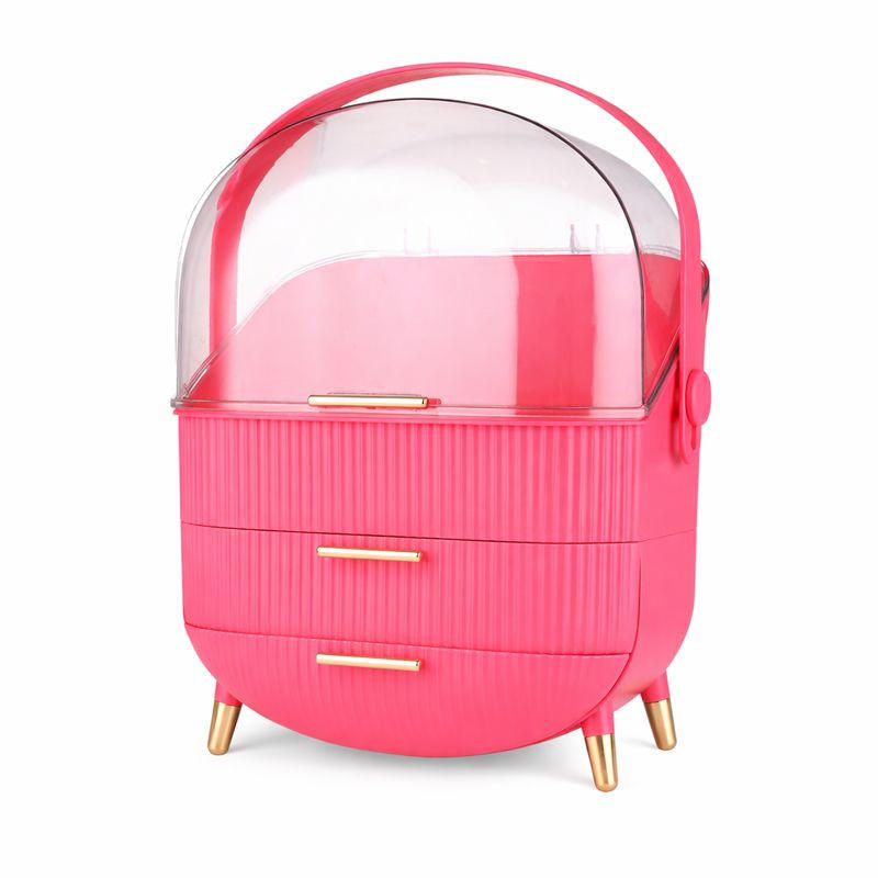 KOSMETIK ORGANIZER Kaelis 29/19/38 cm - Rosa, Kunststoff (19/38/29cm) - ZMH