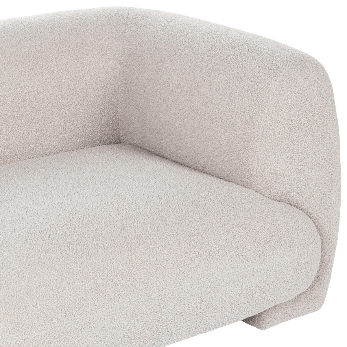 MODULÁRNÍ POHOVKA 3-místná Krémově bílá Bouclé Mjalbi - krémová, textil (275/69/91cm) - Beliani