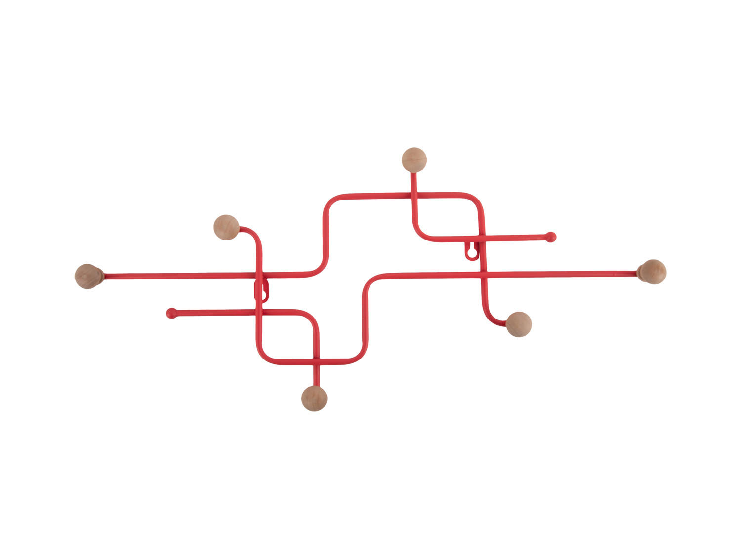 WANDGARDEROBE Metro 60/4/26 cm - Rot, Metall (4/26/60cm) - Present Time