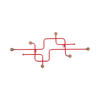 WANDGARDEROBE Metro 60/4/26 cm - Rot, Metall (4/26/60cm) - Present Time