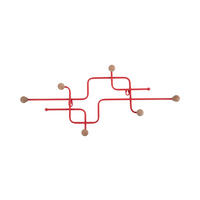 WANDGARDEROBE Metro 60/4/26 cm - Rot, Metall (4/26/60cm) - Present Time