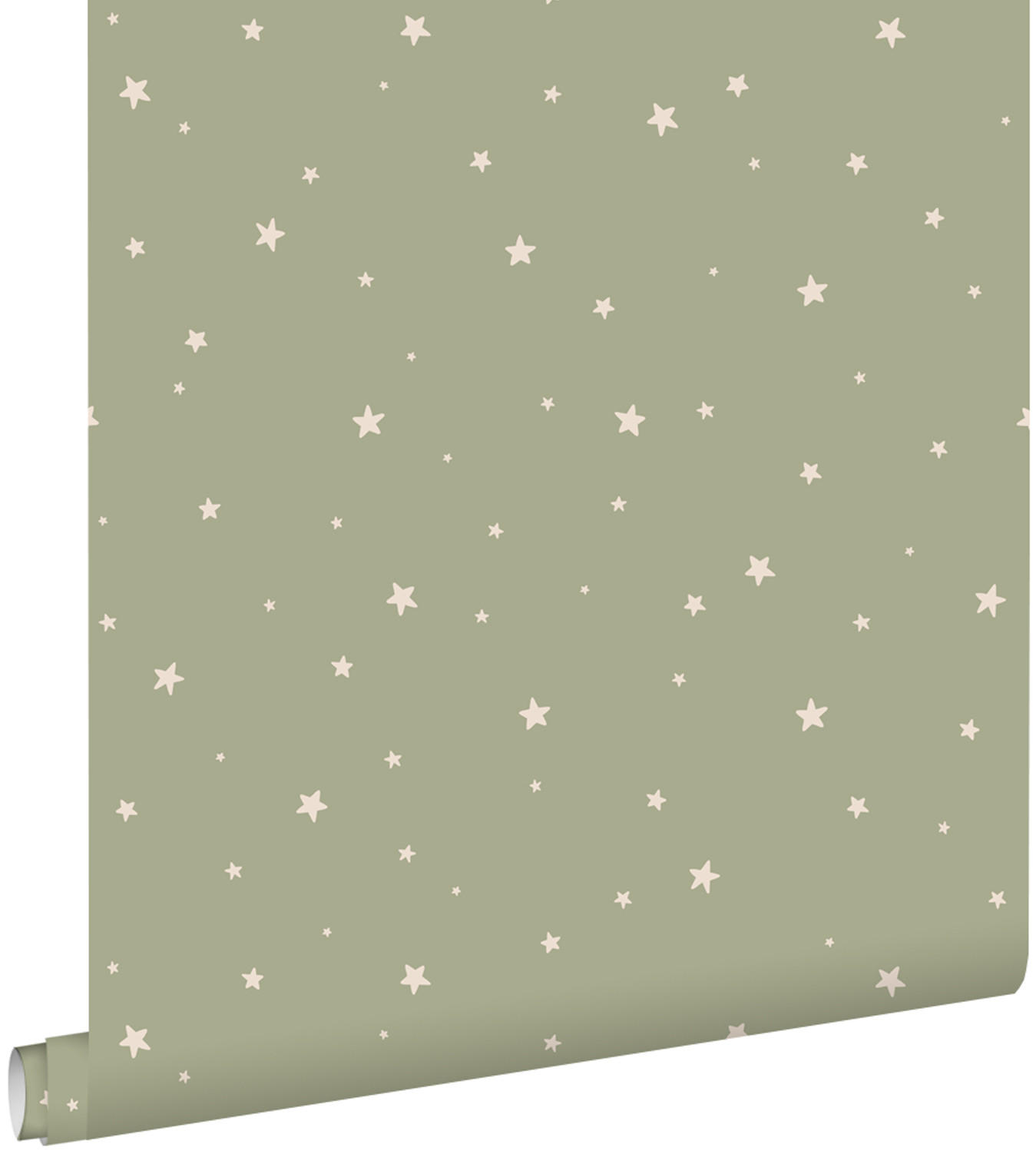 TAPETE kleine Sterne 53 cm x 10.05 m - Grün, Papier (53/0.1cm) - ESTAhome