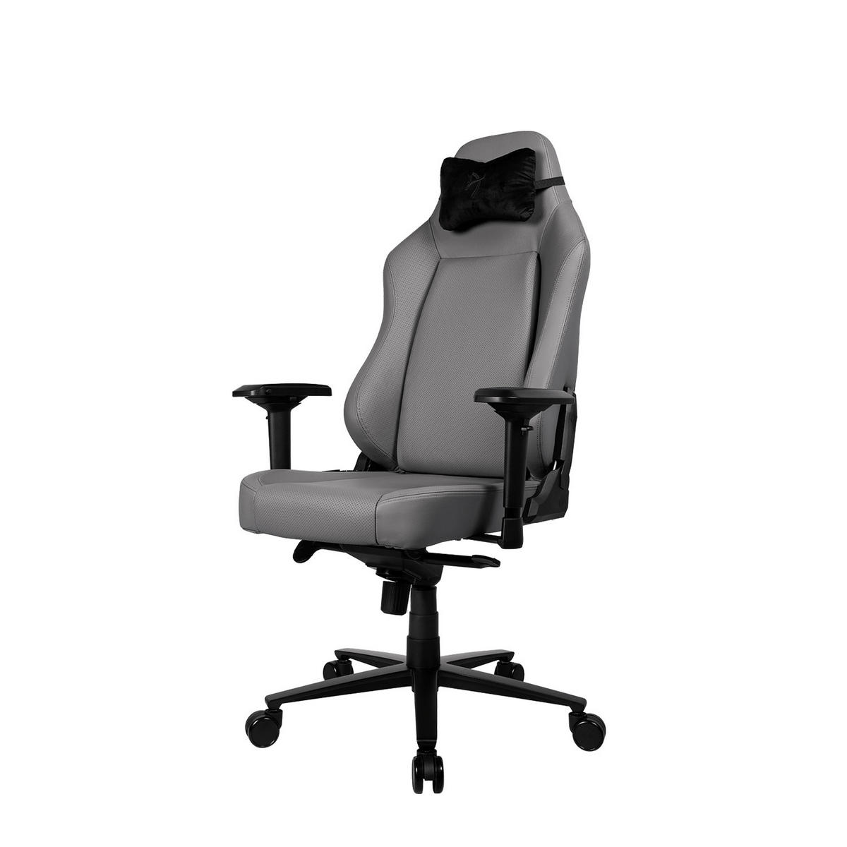 GAMINGSTUHL Primo Premium Leder Anthrazit - Anthrazit/Schwarz, Leder/Metall (74/135/52cm) - Arozzi
