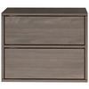 NACHTTISCH hängend Framme Walnuss Holzoptik mit 2 Schubladen, 50 cm - Dunkelbraun, Holzwerkstoff (50/40/36cm) - Selsey