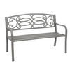 GARTENBANK Grau - Grau, Metall (127/87/58cm) - MCW