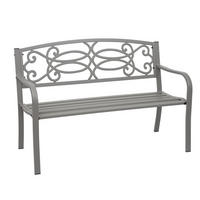 GARTENBANK Grau - Grau, Metall (127/87/58cm) - MCW