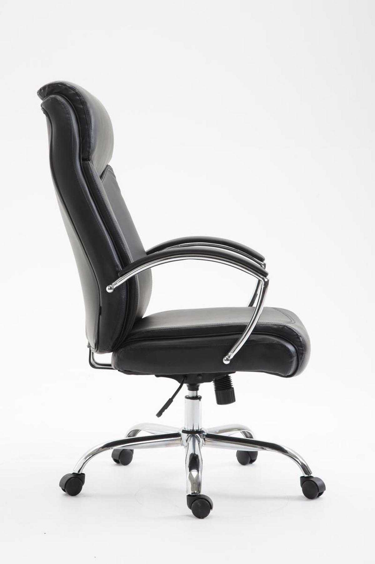 BÜROSTUHL Volute, Kunstleder Schwarz - Schwarz, Textil/Metall (65/125/73cm) - TPFLiving