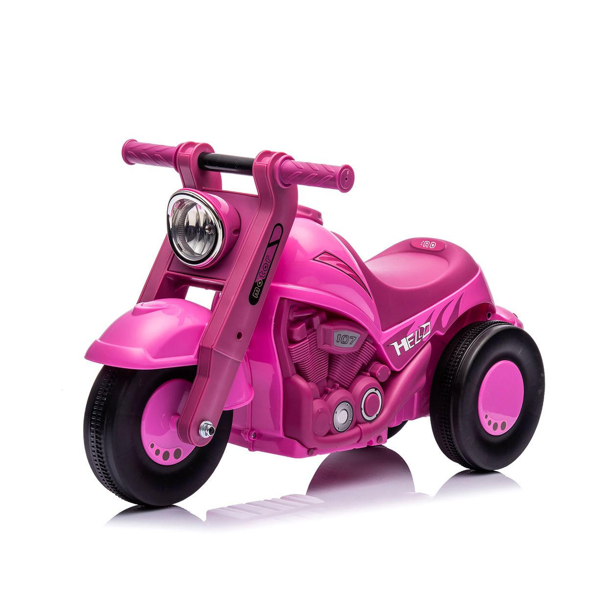 RUTSCHMOTORRAD Bubble Rider rosa Seifenblasenfunktion, Musik, Motorraddesign, Dreiradkonstruktion - Rosa, Kunststoff (80/35/42cm) - Chipolino