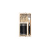 GABEL-SET Premium Line 6-tlg. 22 cm, Edelstahll schwarz - Schwarz, Metall - Laguiole Style de Vie
