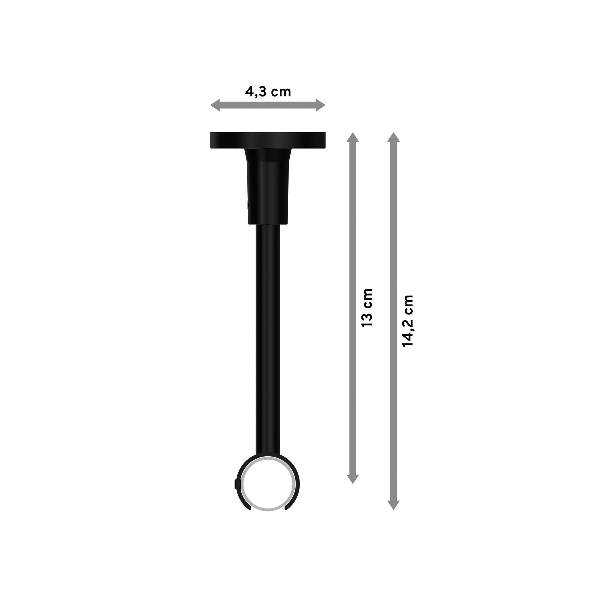 GARDINENSTANGEN-SET Sonette Santo 200 cm, 1-läufig, 20 mm Ø Schwarz - Schwarz, Metall (200cm) - INTERDECO