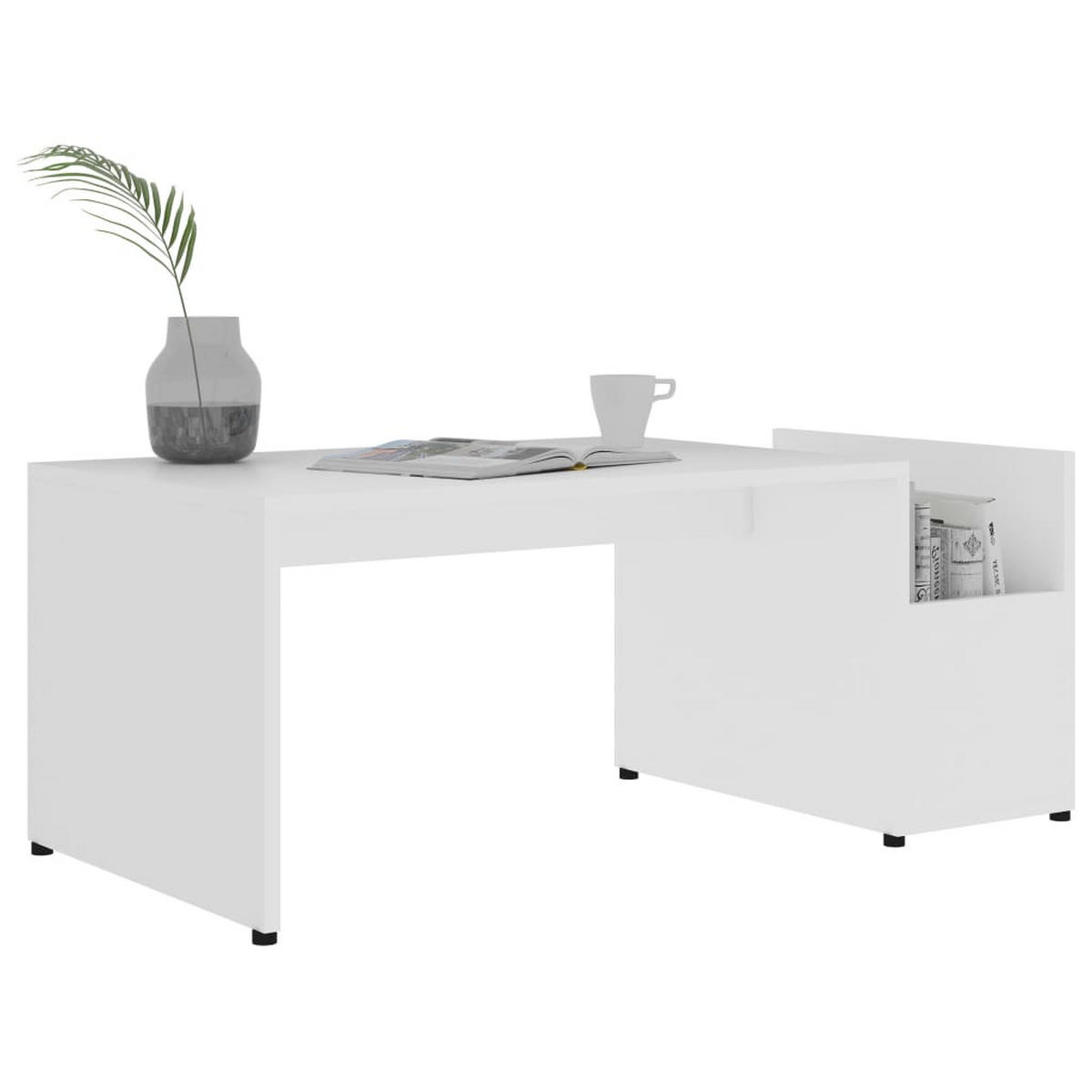 COUCHTISCH Weiß 90x45x35 cm Holzwerkstoff - Weiß, Holzwerkstoff (90/45/35cm) - furnicato