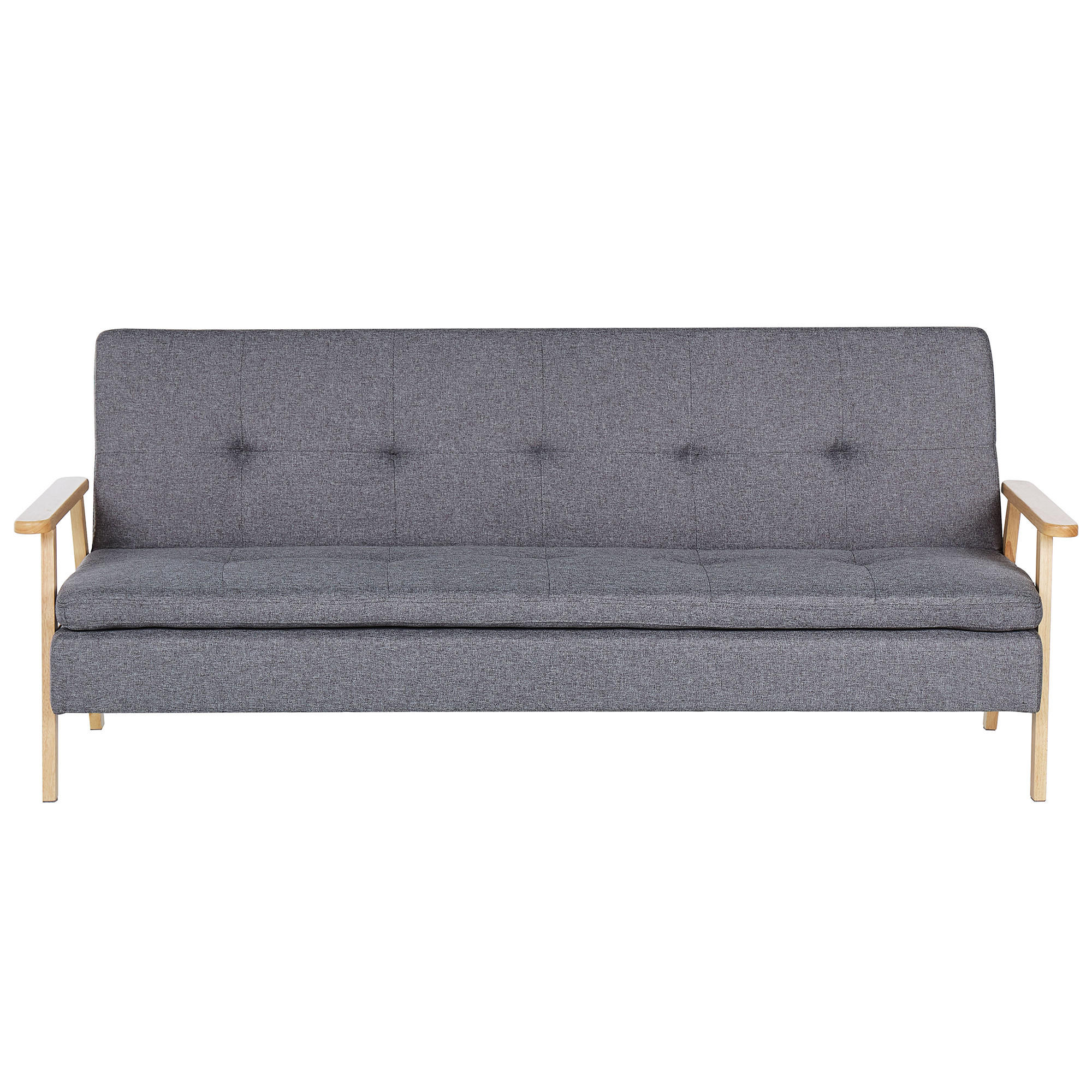 SCHLAFSOFA Polsterbezug Grau Tjorn - Grau, Textil (204/84/85cm) - Beliani
