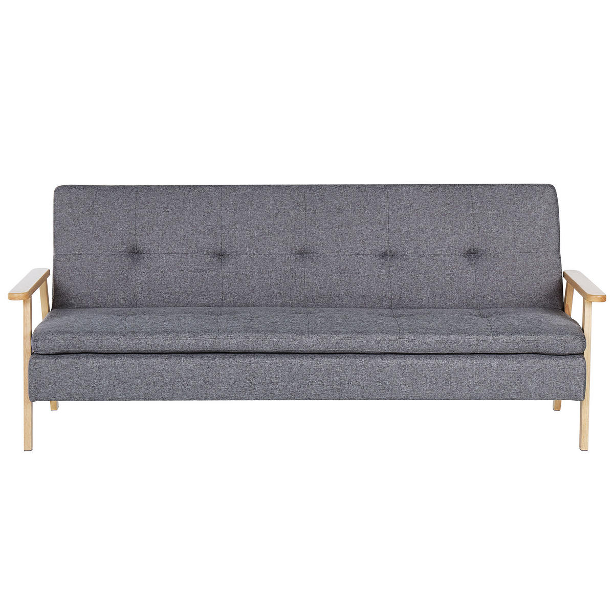 SCHLAFSOFA Polsterbezug Grau Tjorn - Grau, Textil (204/84/85cm) - Beliani