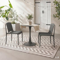 GARTENSITZGRUPPE - 3-teilig - Stahl / Polypropylen - Anthrazit, Kunststoff/Metall - home24