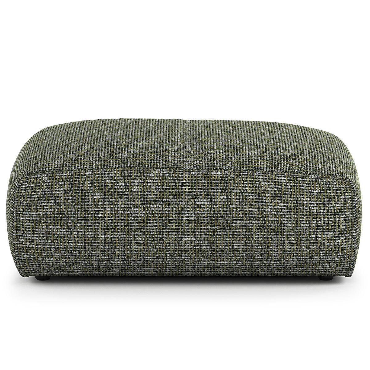 POLSTERHOCKER - Schwarz/Grün, Kunststoff/Textil (81/38/100cm) - home24