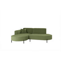 ECKSOFA L-Form Designer Modena Rein Stoff Quelle Olive Links - Olivgrün, Holz/Textil (165/236cm) - Kaiser Möbel
