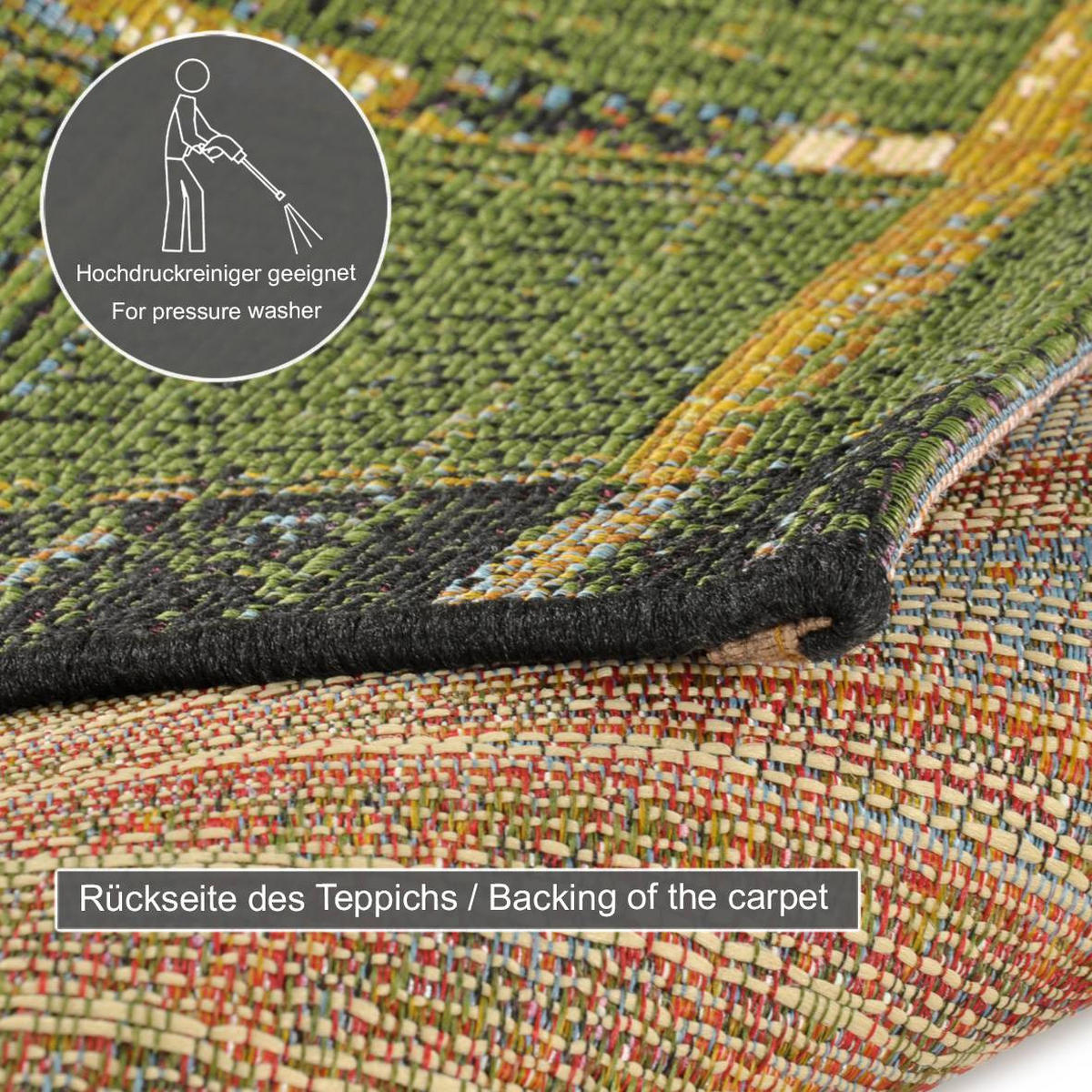 OUTDOORTEPPICH Aurora 60x100 cm - Grün, Textil (60/100cm) - Gino Falcone