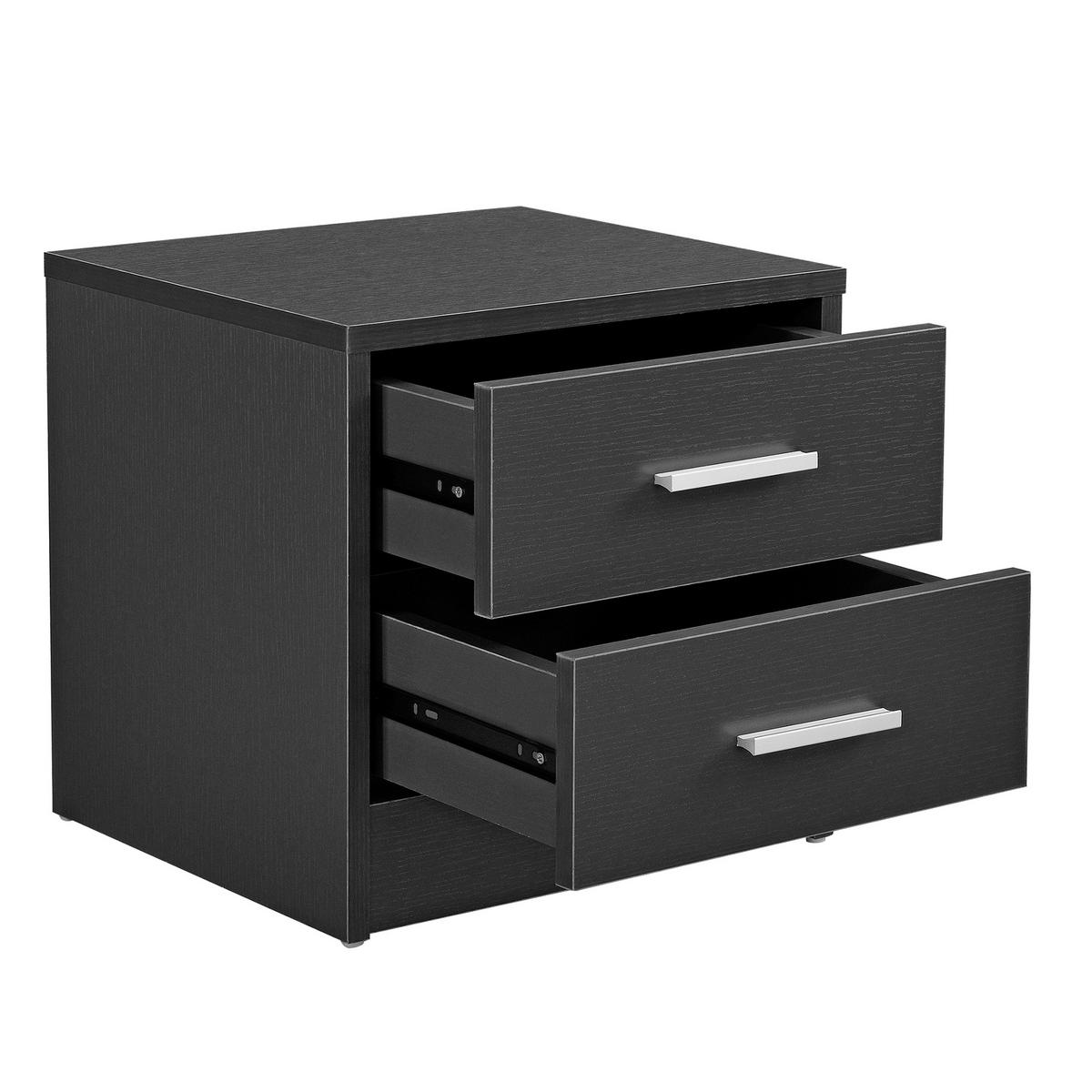 NACHTTISCH Jette - Grau, Holzwerkstoff (38/37/34cm) - [en.casa]
