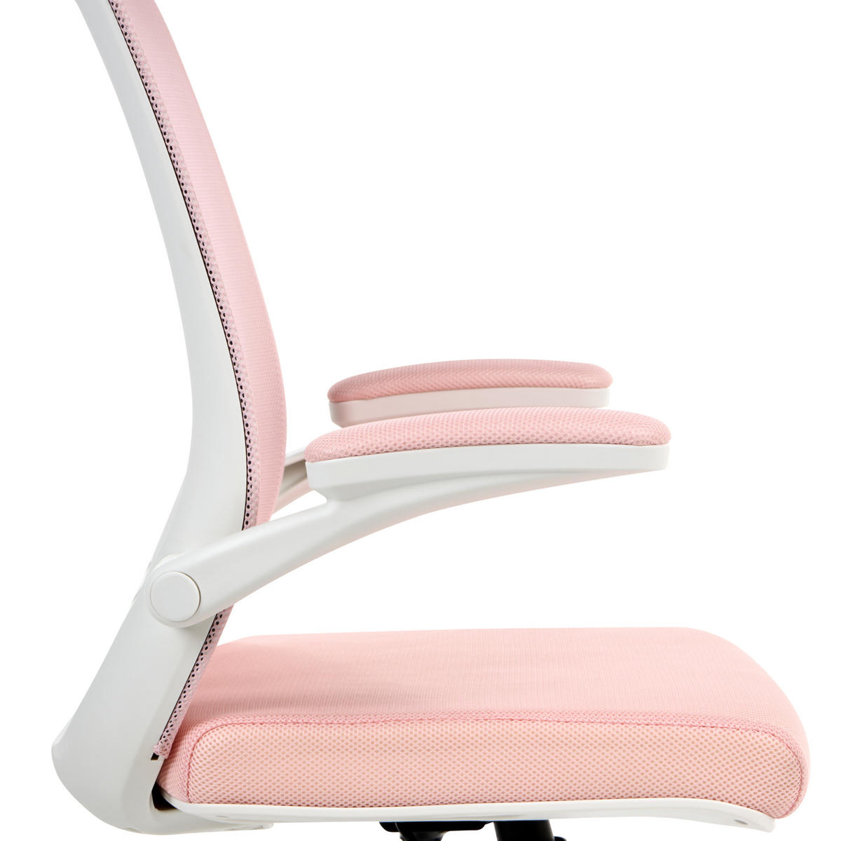 BÜROSTUHL Pastellrosa Overlord - Pink, Textil (49/100/63cm) - Beliani