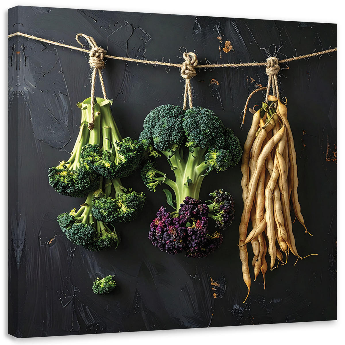 LEINWANDBILD Essen & Trinken 40x40cm - Grün, Textil (40/40cm) - Feeby