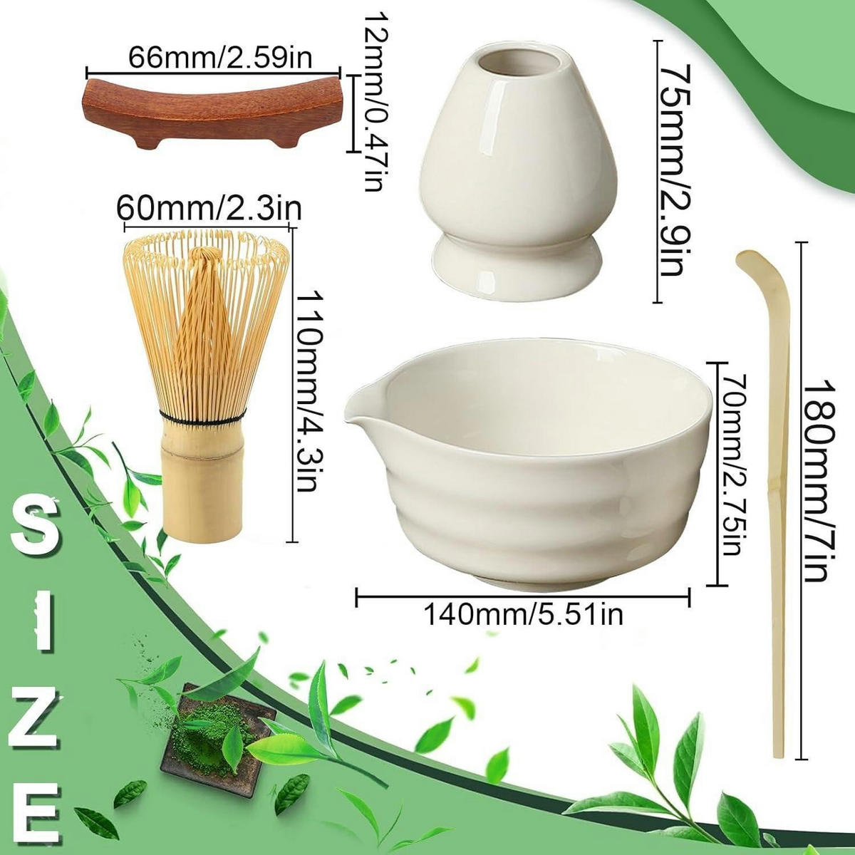 MATCHA Set 5-teilig Keramik Weiß - Weiß, Keramik (12.8/11/14cm)