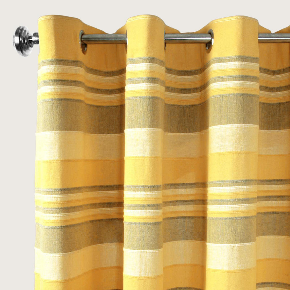 ÖSENVORHANG Morocco blickdicht 2er-Set, 167/228 cm - Gelb, Textil (167/228cm) - Homescapes