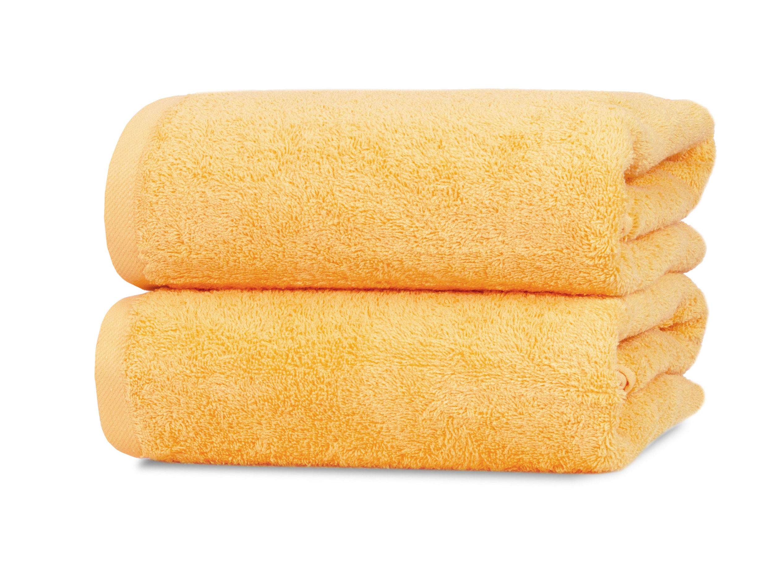 BADETUCH, 2er-Set, 100x150 cm, 100% Baumwolle, Gelb - Gelb, Textil (100/150cm) - Zollner